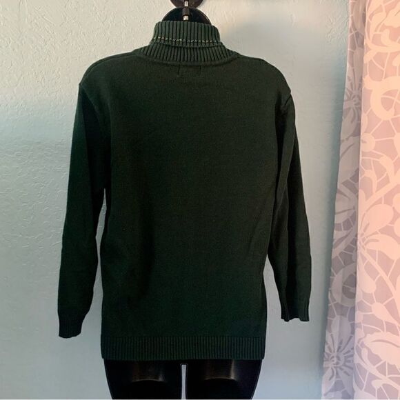 Haggar Forest Green High Neck Sweater Size Small - Picture 5 of 8